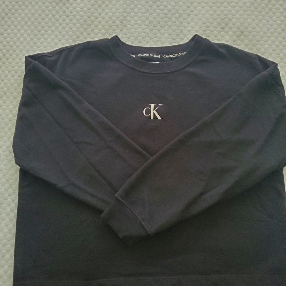 Calvin Klein Black Sweatshirt Pull Over Logo
